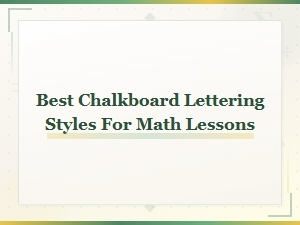 Best Chalkboard Lettering Styles for Math Lessons and Classroom Displays